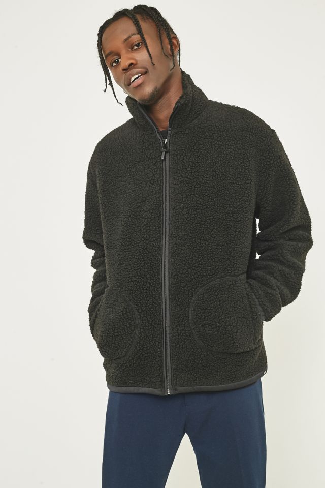 Edwin Insulate Black Fleece Zip Jacket | Urban Outfitters UK