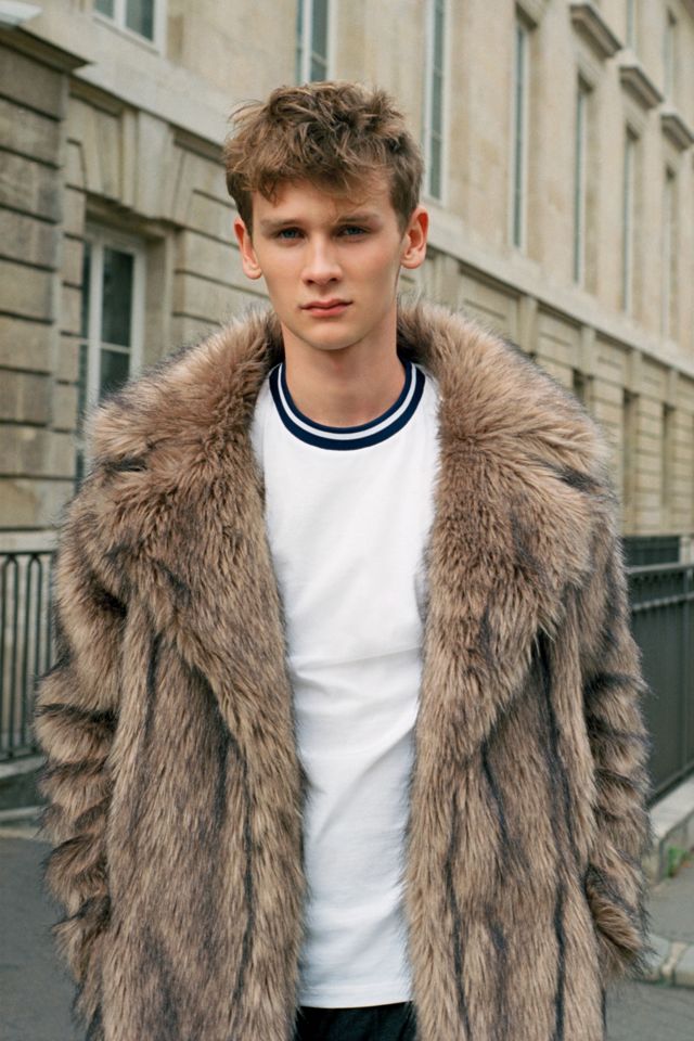 The New County Brown Faux Fur Overcoat #5