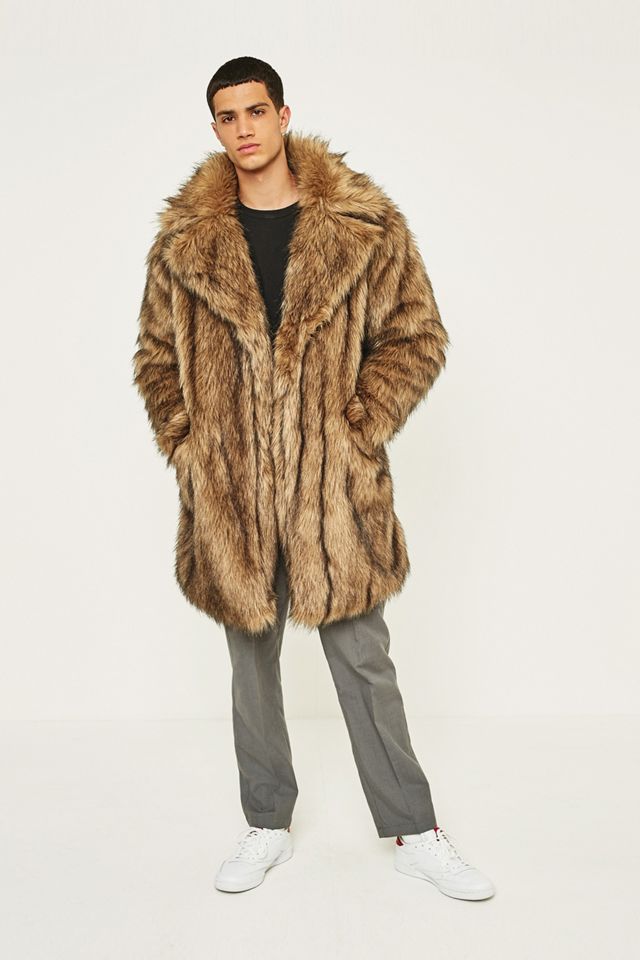 The New County Brown Faux Fur Overcoat