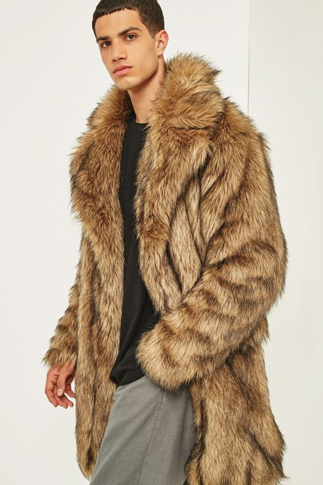 The New County Brown Faux Fur Overcoat #3