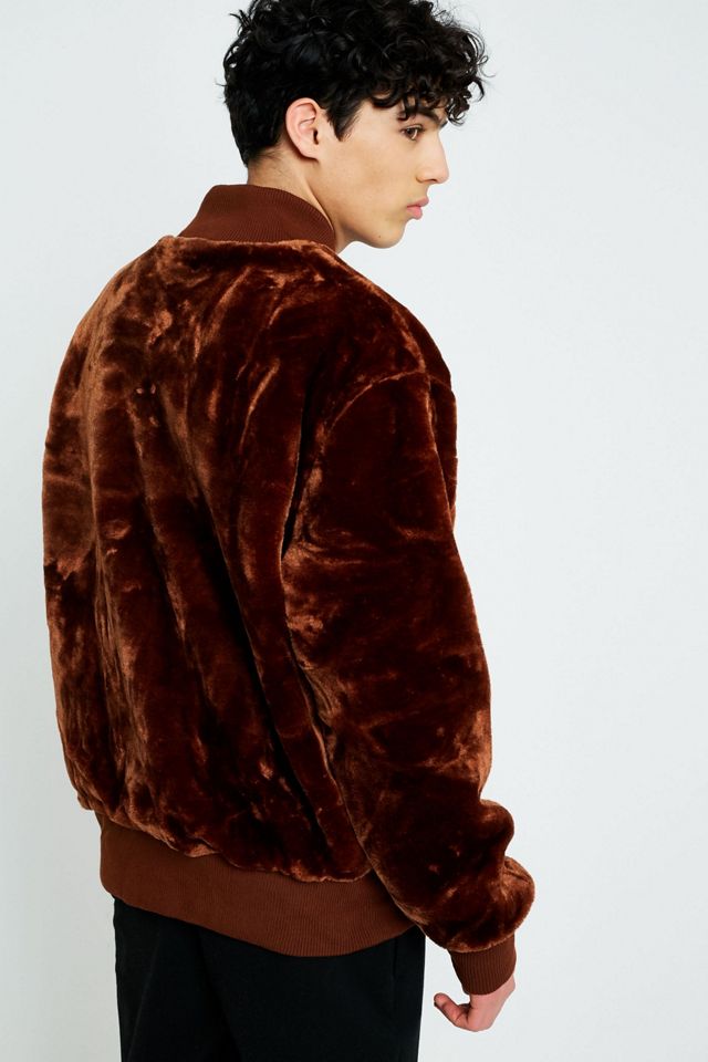 The New County Brown Faux Fur Bomber Jacket #3