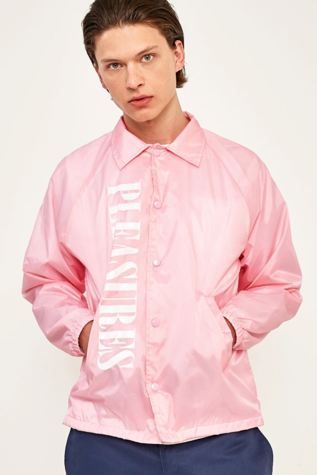 PLEAURES Ian Pink Coach Jacket | Urban Outfitters UK