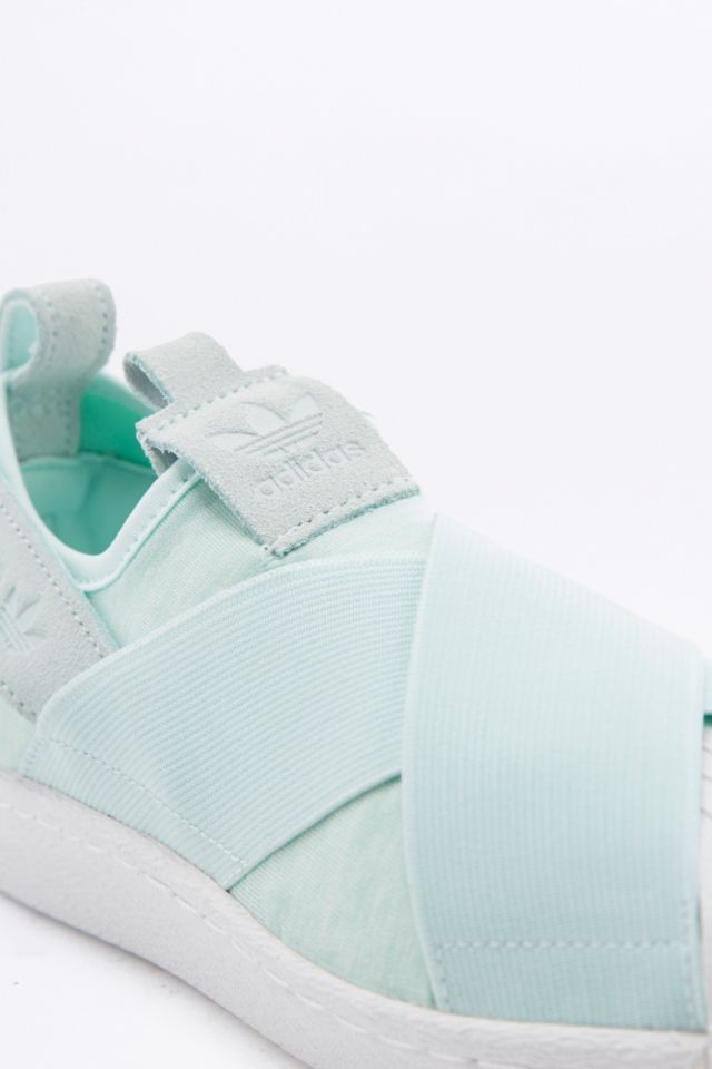 Adidas superstar slip on mint green hotsell