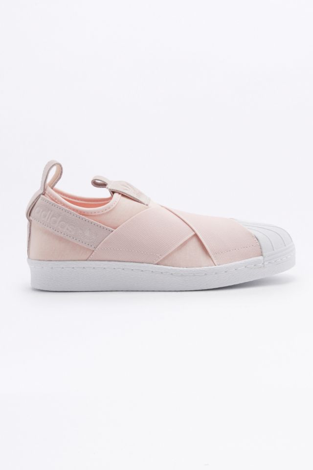 Adidas superstar outlet slip on peach