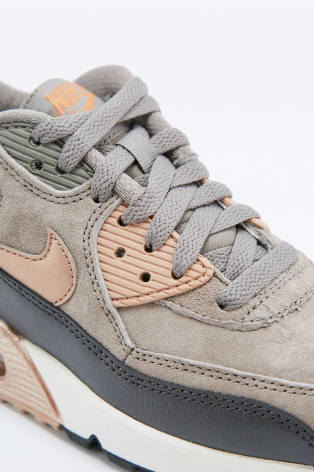 Nike Air Max Premium Grey and Bronze Leather Trainers | Urban UK