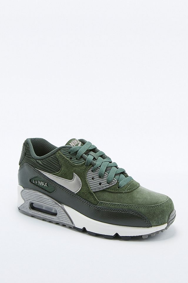 Nike Air Max 90 Green Leather Trainers | Urban Outfitters UK