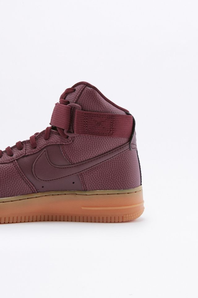 Nike Air Force 1 High Maroon Gumsole Trainers #2