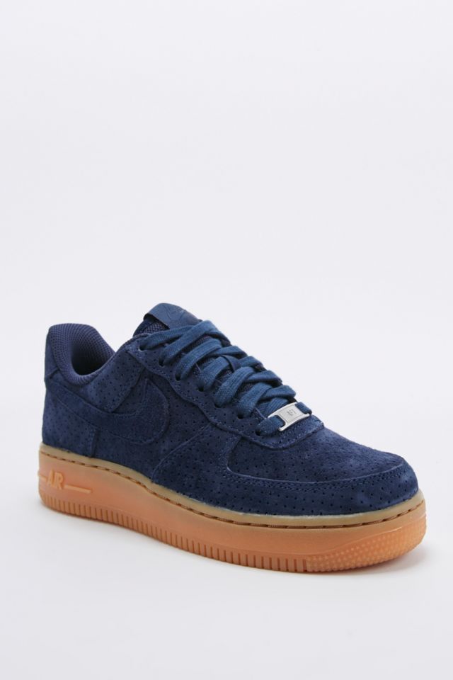 Nike Air Force 1 Navy Suede Trainers | Urban Outfitters UK