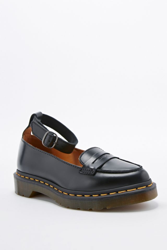 Dr. Martens Leonie Ankle Strap Loafer Shoes in Black | Urban Outfitters UK