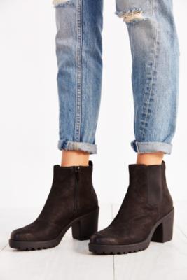 Vagabond Grace Black Nubuck Chelsea Ankle Boots Urban Outfitters UK
