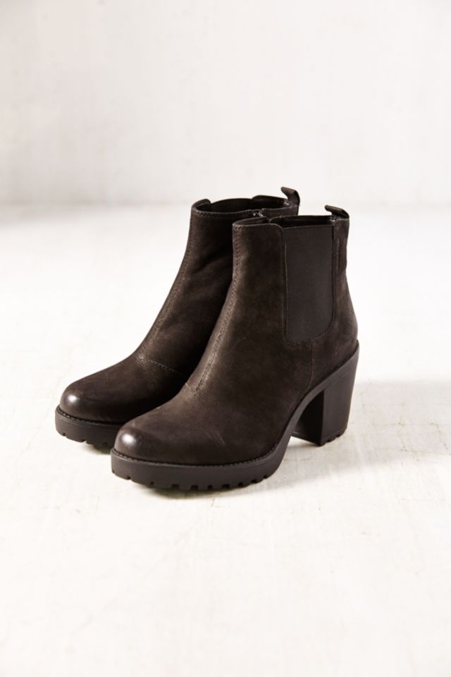 Grace Black Nubuck Chelsea Ankle Boots | Urban UK