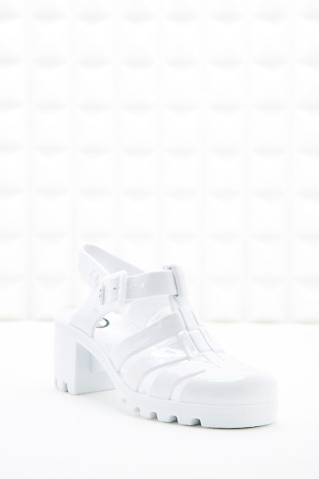 JuJu Babe Jelly Heel Sandals in White Urban Outfitters UK