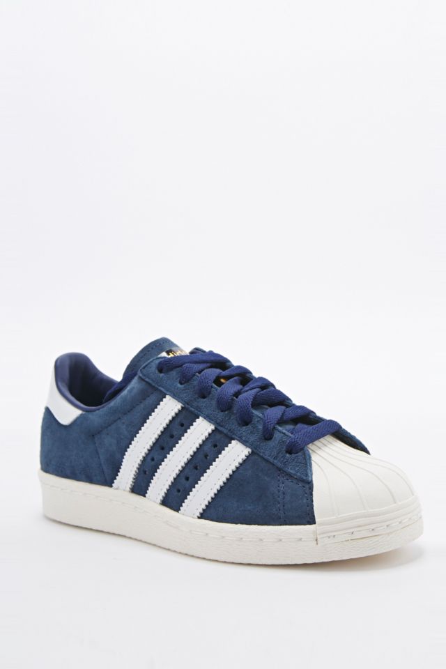 adidas Superstar 80s Suede Trainers in Navy | Urban Outfitters