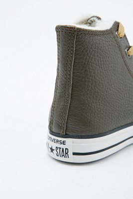 grey shearling converse