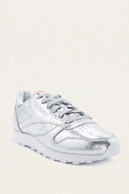 Reebok Classic Silver HD Leather Trainers | Urban Outfitters UK