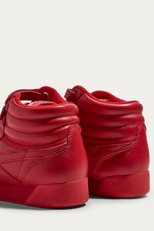 Reebok freestyle hi patent sales red