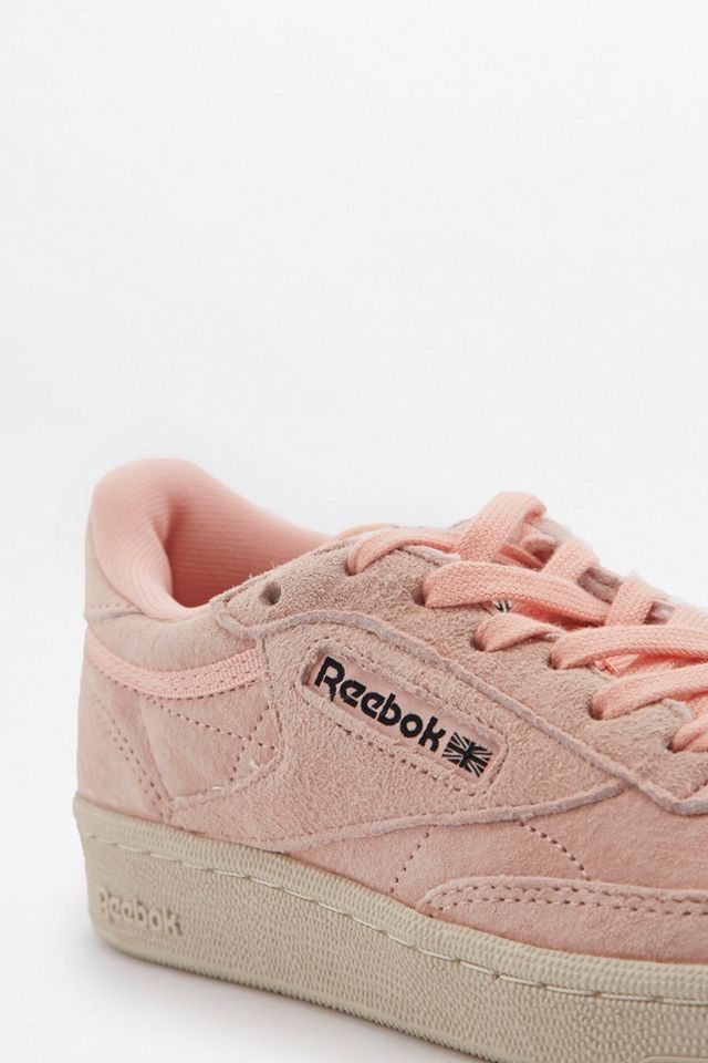 Reebok Club C85 Peach Suede Trainers #2