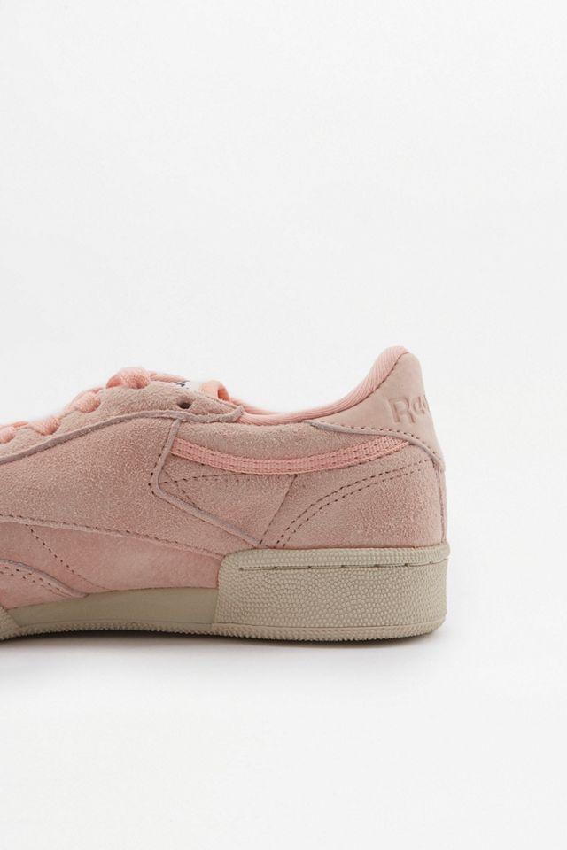 Reebok Club C85 Peach Suede Trainers #3