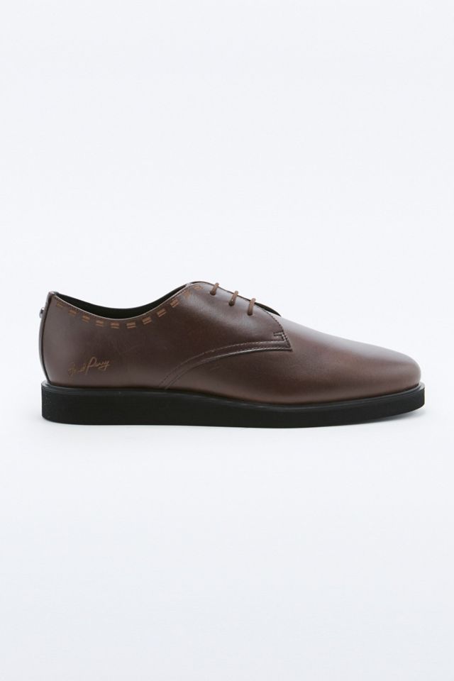 Fred Perry - Chaussures Newburgh en cuir chocolat foncé #1