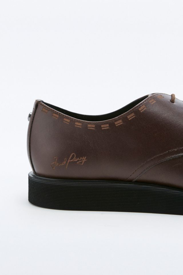 Fred Perry - Chaussures Newburgh en cuir chocolat foncé #3