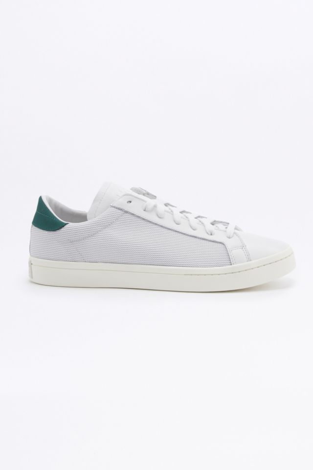 adidas Originals Court Vantage White and Green Perforated Trainers ...