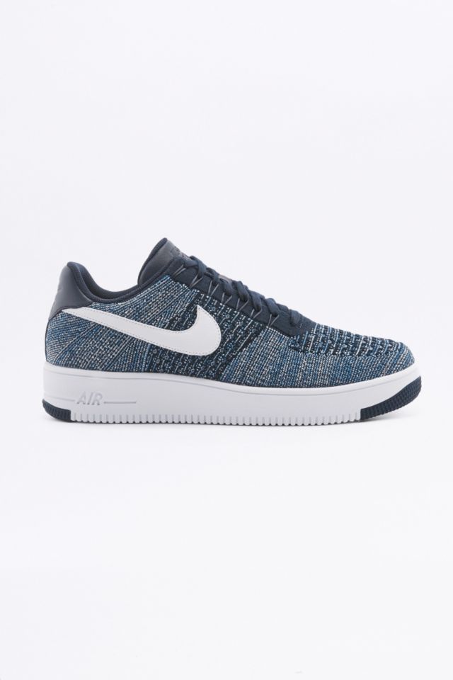 Nike Air Force 1 Flyknit Navy Trainers Urban Outfitters UK