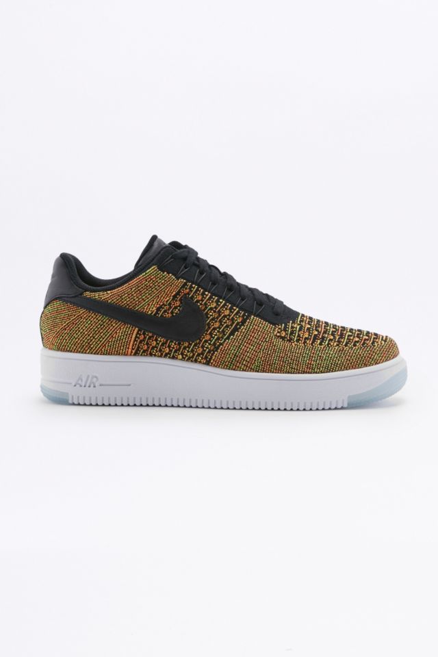 Nike Air Force 1 Flyknit Orange Trainers Urban Outfitters UK