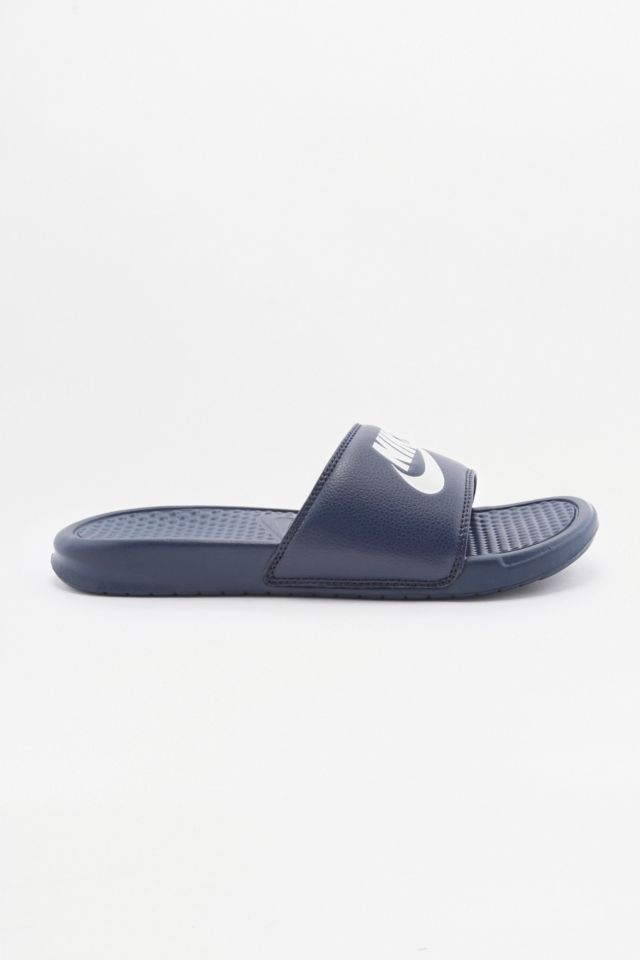 Nike Benassi JD Navy Pool Sliders Urban Outfitters UK