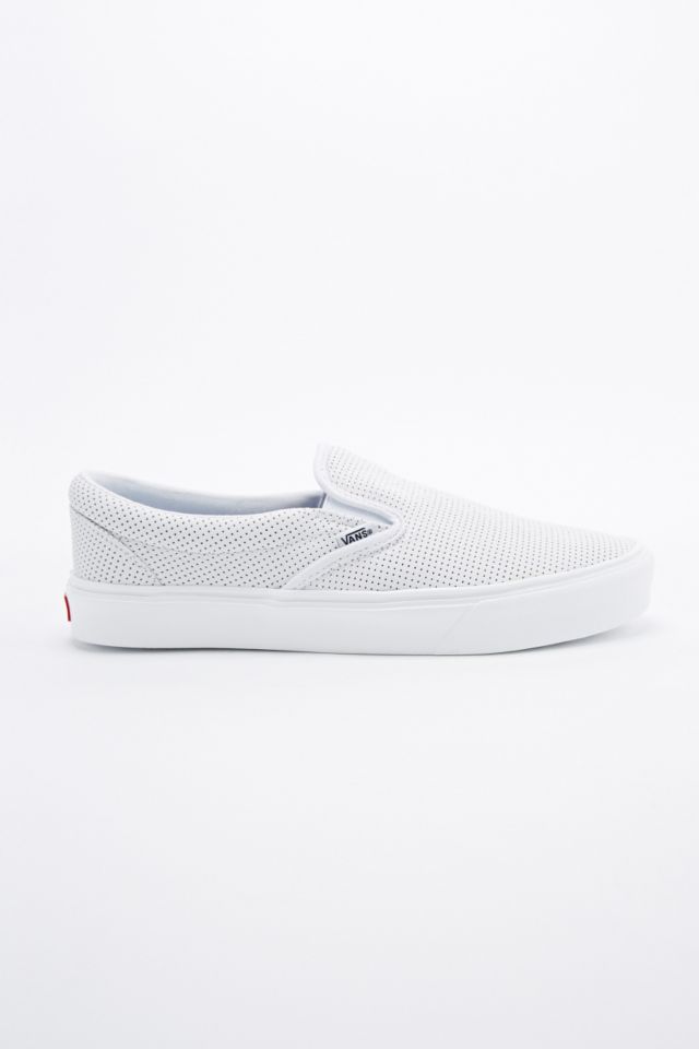 vans white perforated