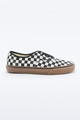 checkerboard vans gum sole