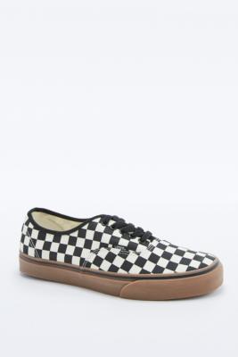vans authentic checkerboard gum sole