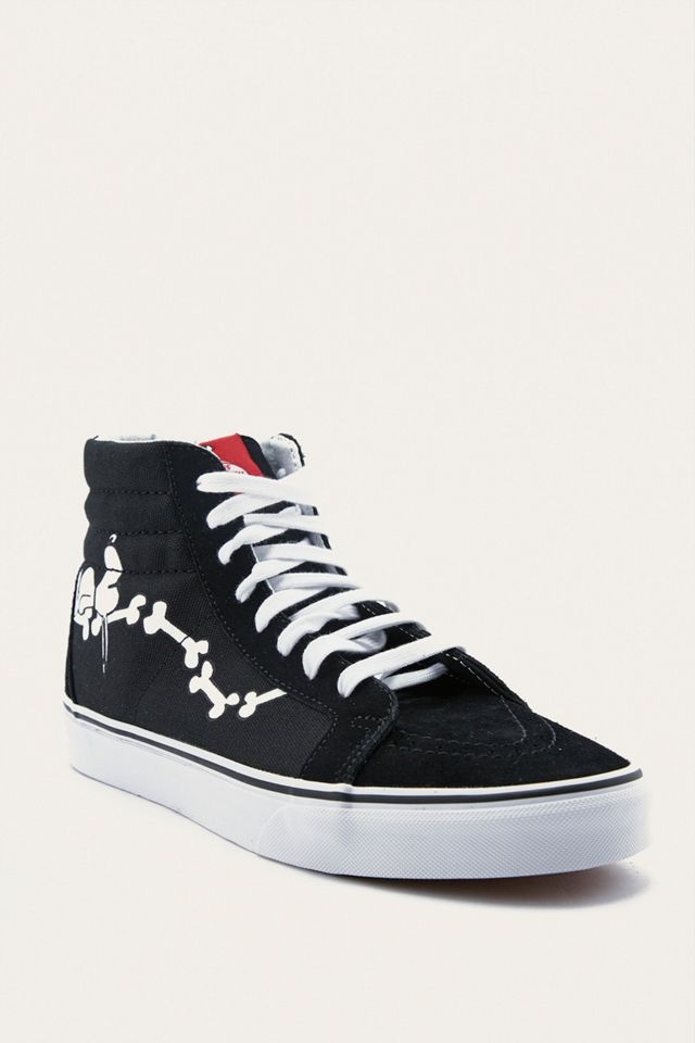 Snoopy Bones Vans X Peanuts Sk8-hi Snoopy Bones Vans Snoopy Black