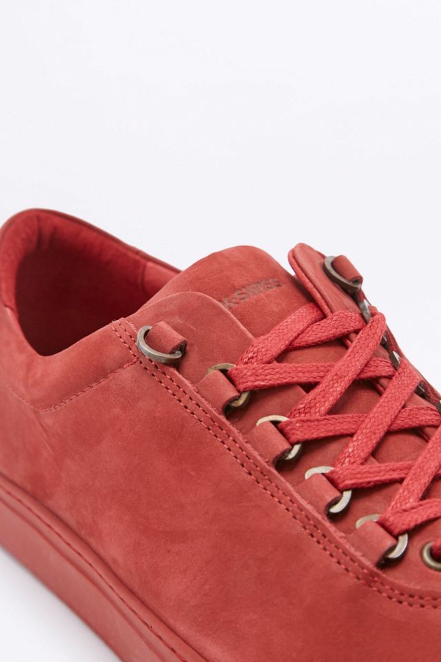 K-Swiss Court Classico Red Suede Trainers #1