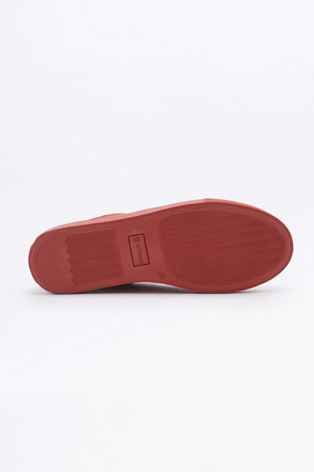 K-Swiss Court Classico Red Suede Trainers #3