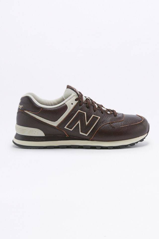 New balance store 574 brown leather