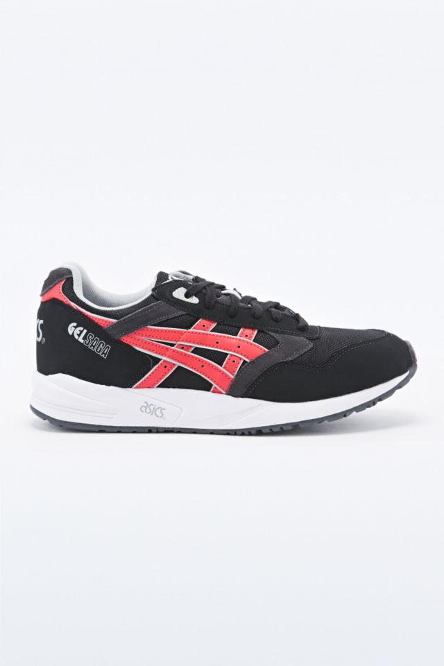 Asics Gel Saga III Trainers in Black and Burgundy | Urban Outfitters UK