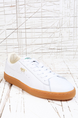 white puma brown sole