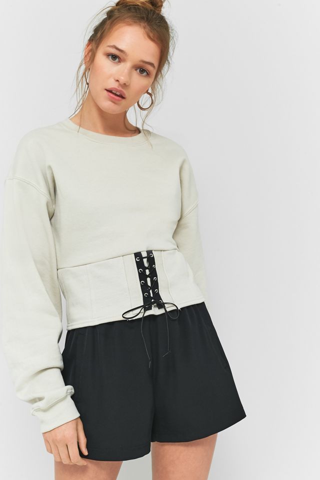 Urban Renewal Vintage Re-Made Corset Hem Sweatshirt #2