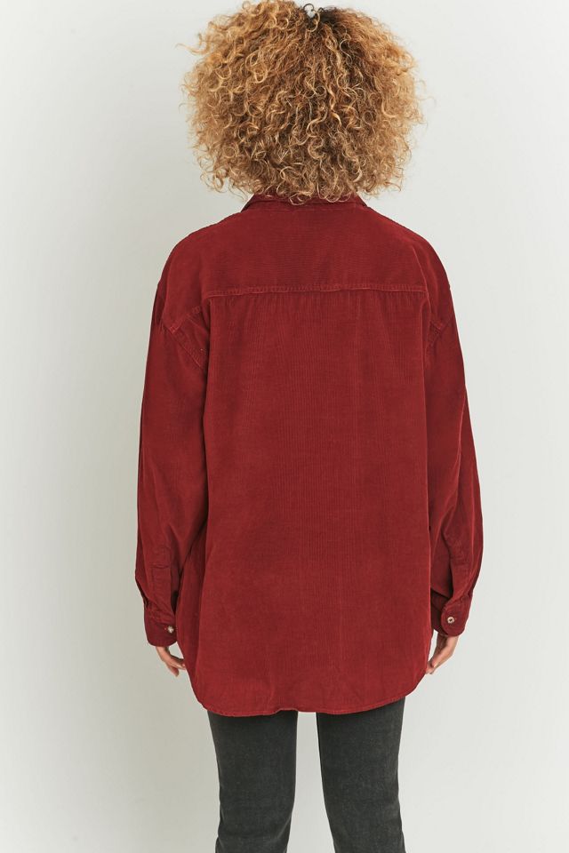 Urban Renewal Vintage Customised Maroon Corduroy Shirt #3