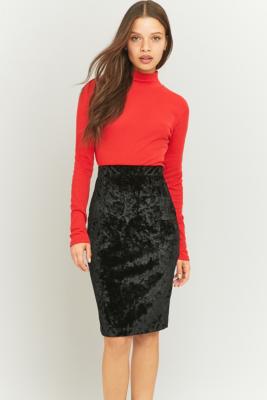 velvet tube skirt