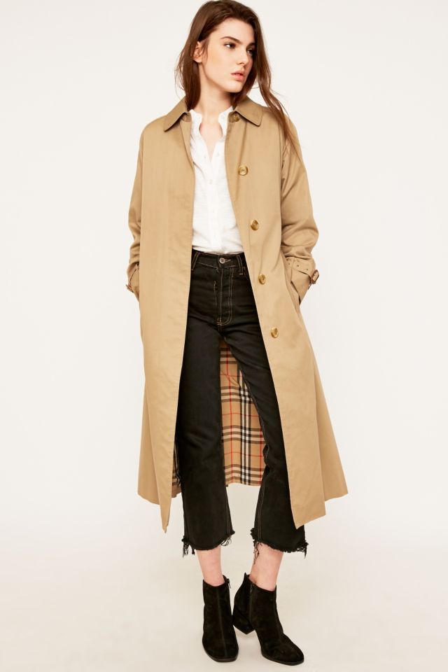 Burberry single hot sale breasted coat