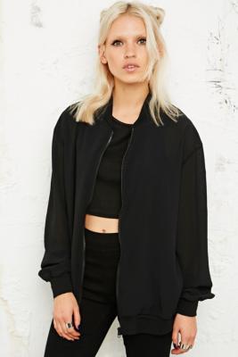 sheer bomber jacket womens