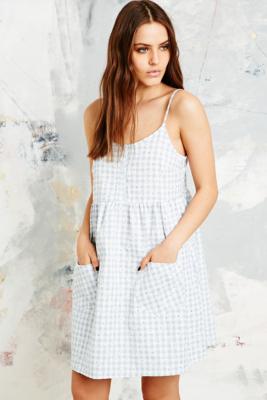 gingham strappy dress