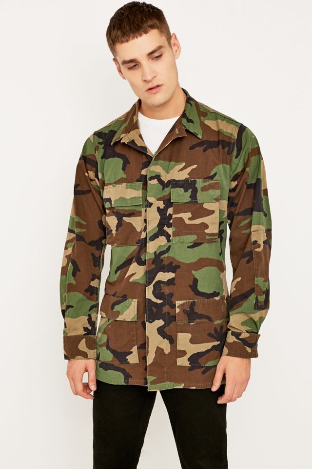 Urban Renewal Vintage Surplus Camo Military BDU Shirt #1