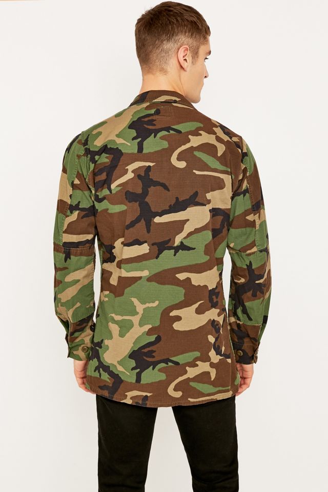 Urban Renewal Vintage Surplus Camo Military BDU Shirt #3