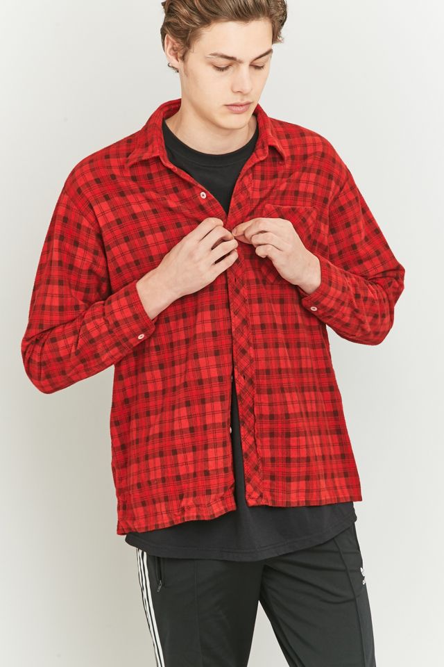 Urban Renewal Vintage Customised Red Flannel Shirt #4