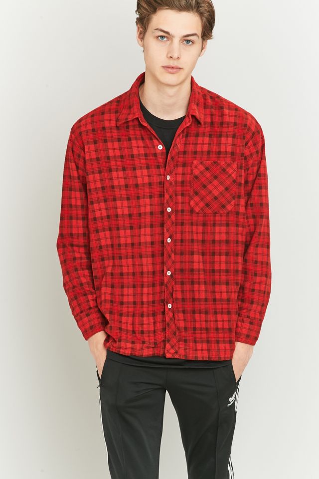 Urban Renewal Vintage Customised Red Flannel Shirt #5
