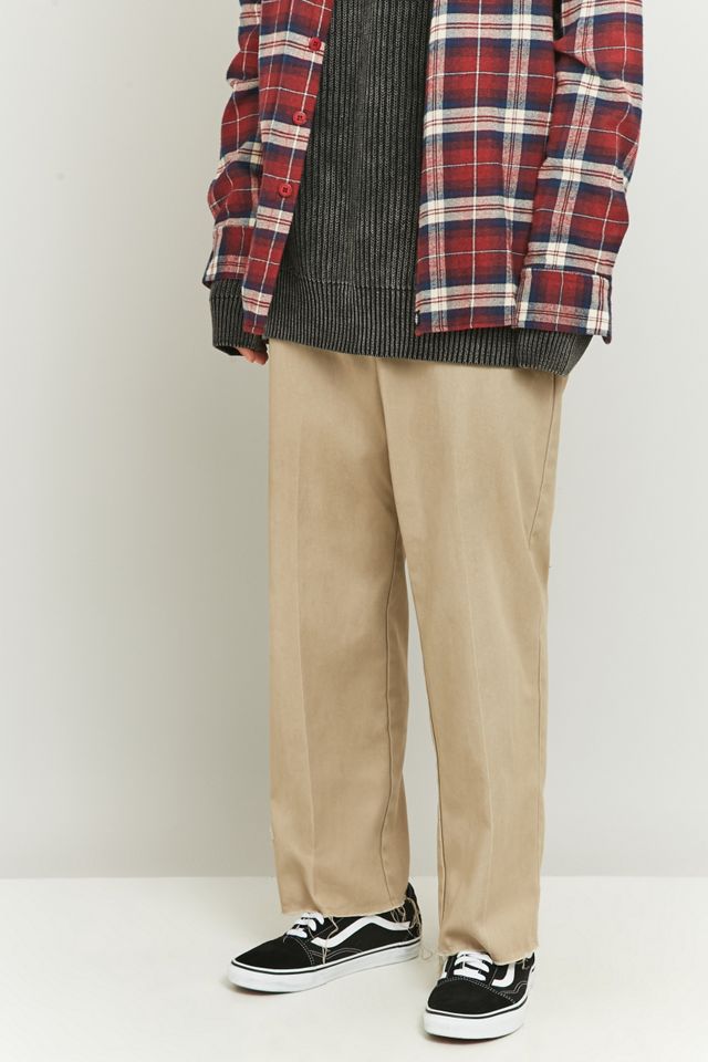 Urban Renewal Vintage Customised Sand Dickies 874 Raw Hem Trousers #1