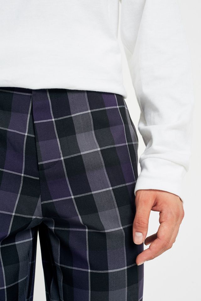 Urban Renewal Vintage Re-Made Purple and White Checked Trousers #2