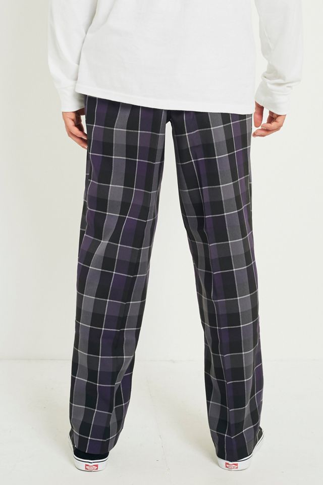 Urban Renewal Vintage Re-Made Purple and White Checked Trousers #3